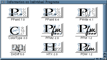 Information on Individual Programs Window